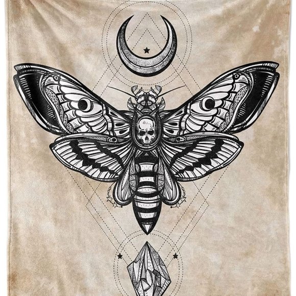 50x60 Dead Head Moth Throw Blanket